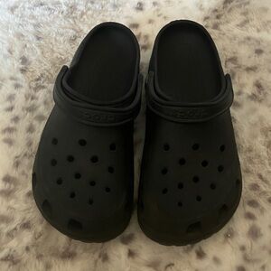 CROCS Classic Black Slip-On Clogs with Heel Strap